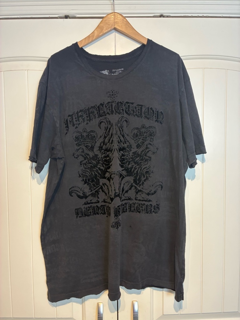 Affliction Black Graphic Short Sleeve Tee Size 3XL
